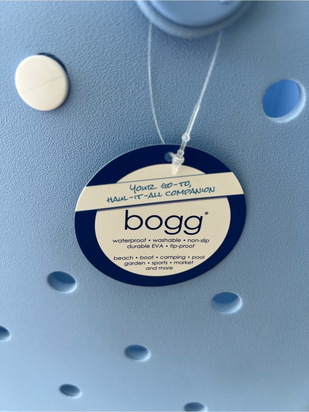 ORIGINAL BOGG BAG NWT, Light Blue Tote with Palm Charm